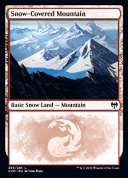 画像1: 【英語Foil】冠雪の山/Snow-Covered Mountain(No.283)