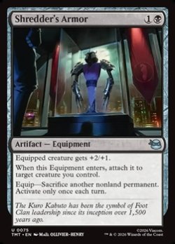 画像1: 【英語Foil】シュレッダーの甲冑/Shredder's Armor