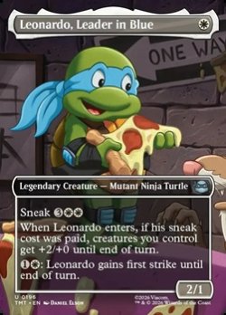画像1: ☆特殊枠【英語Foil】青を纏うリーダー、レオナルド/Leonardo, Leader in Blue