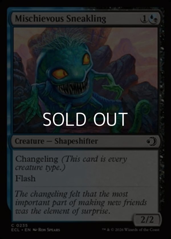画像1: 【英語Foil】悪戯好きの忍び仔/Mischievous Sneakling (1)