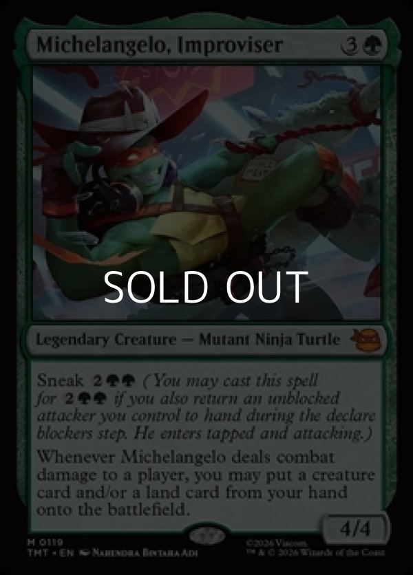 画像1: 【英語Foil】即興役者、ミケランジェロ/Michelangelo, Improviser (1)