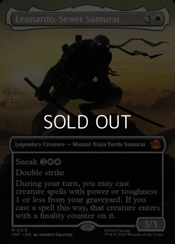 画像1: ☆特殊枠【英語Foil】下水道侍、レオナルド/Leonardo, Sewer Samurai (1)