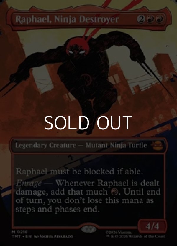 画像1: ☆特殊枠【英語Foil】破壊のニンジャ、ラファエロ/Raphael, Ninja Destroyer (1)