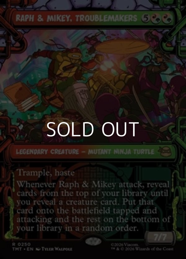 画像1: ☆特殊枠【英語Foil】トラブルメーカー、ラフとマイキー/Raph & Mikey, Troublemakers (1)