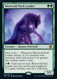 画像1: 【英語Foil】群れ率いの人狼/Werewolf Pack Leader (1)