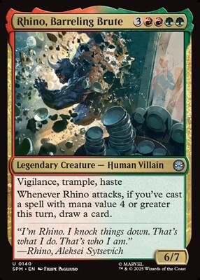 画像1: 【英語】怒涛の粗暴者、ライノ/Rhino, Barreling Brute (1)