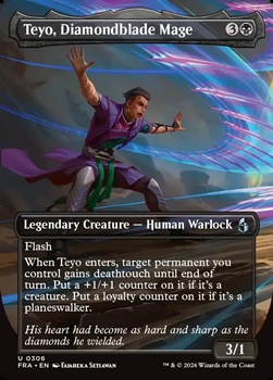 画像1: ☆特殊枠【英語Foil】金剛刃の魔道士、テヨ/Teyo, Diamondblade Mage (1)