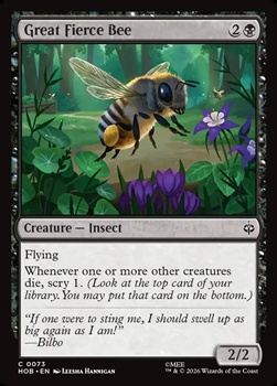 画像1: 【英語Foil】大きく猛々しいミツバチ/Great Fierce Bee (1)