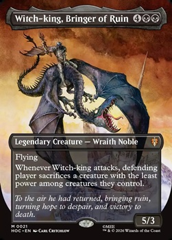 画像1: ☆特殊枠【英語Foil】破滅をもたらす者、魔王/Witch-king, Bringer of Ruin (1)