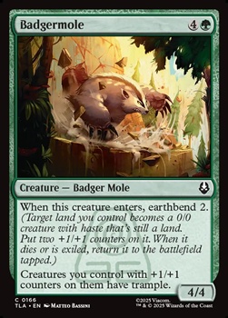 mtg アナグマモグラの仔 foil 拡張絵 英語版 mtg アナグマモグラの仔 foil