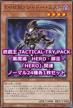 画像1: 遊戯王 TACTICAL-TRY PACK －黒魔導・HERO・御巫－ 「HERO」関連ノーマル24種各1枚セット (1)